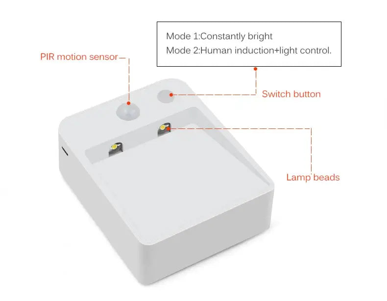 LED Night Light Wireless Detector AA battery powered Wall lamp PIR Motion Sensor night lamp Auto On/Off Cabinet Stairs Lighting
