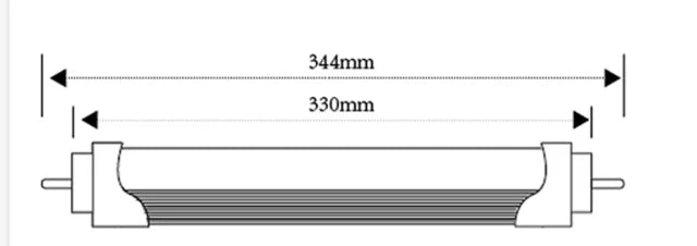 T8 LED Tube Lights 1ft 1.5ft G13 Bin pin LED Lamps 85-265V Warm white