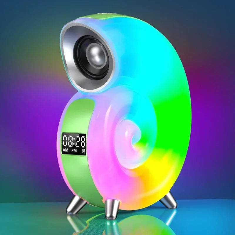 Bluetooth Speaker App Control RGB LED Night Light Lamp Alarm Clock Wireless Loudspeaker Music HiFi Stereo Sound Subwoofer Gift