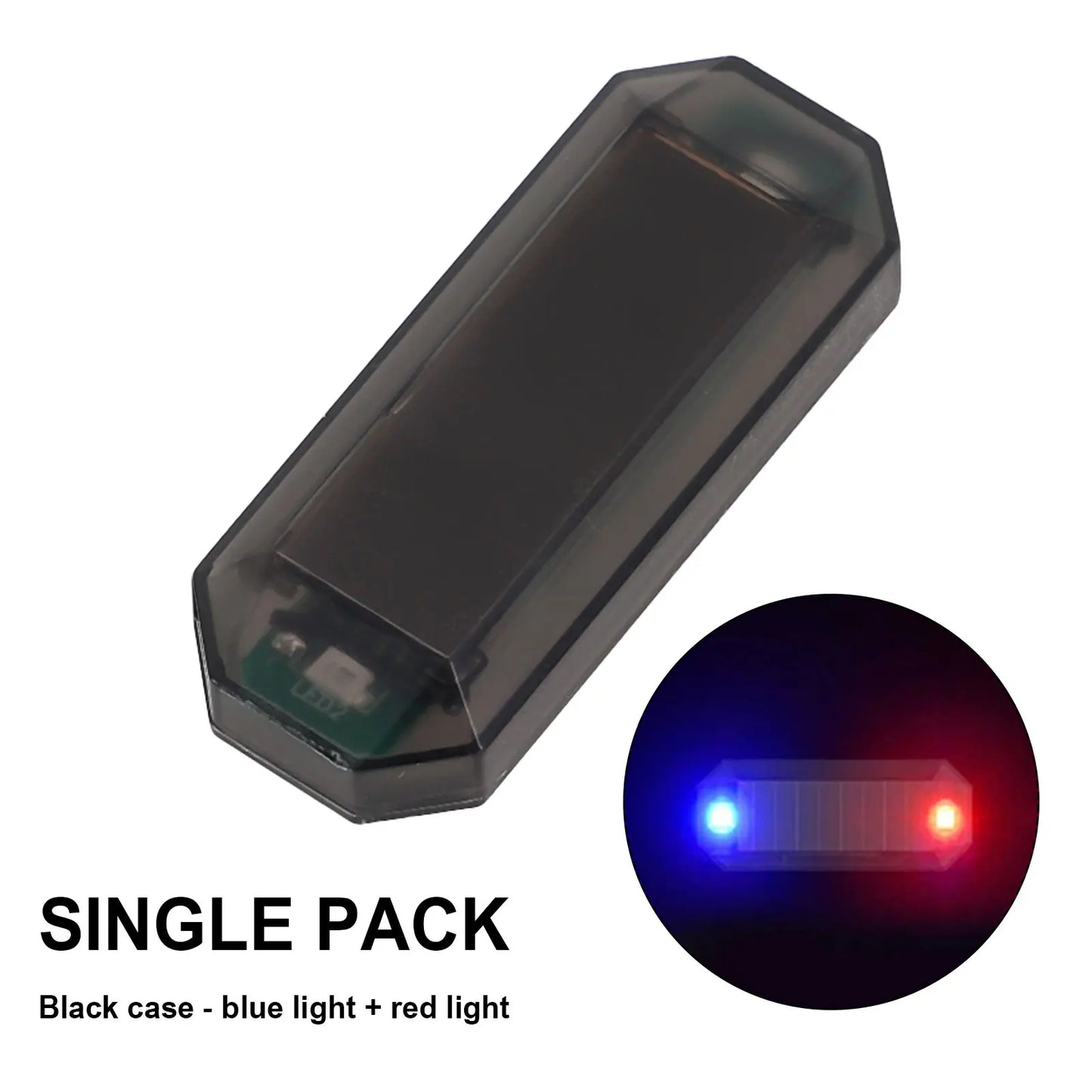 Mini LED Solar Power Car Warning Light Night Security Simulated Alarm Wireless Anti-Theft Caution Lamp Strobe Dummy Alarm Lamp