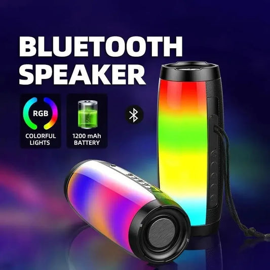 Lanfy# BT-1202 Portable Bluetooth Speaker with Colorful 360 LED Light Show