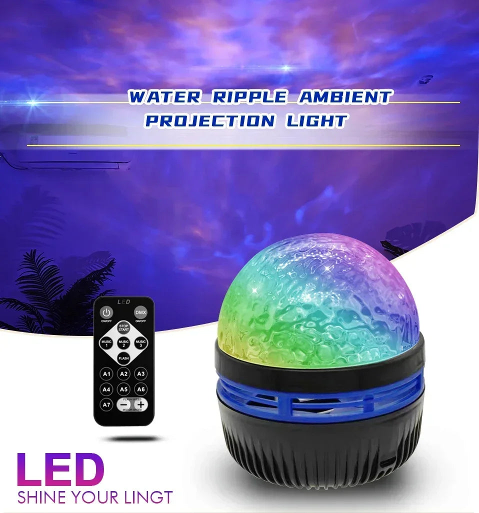 Galaxy Starry Sky LED Projector USB Powered Remote Control Night Light for Children’s Bedroom Christmas/Wedding Ambient Decor