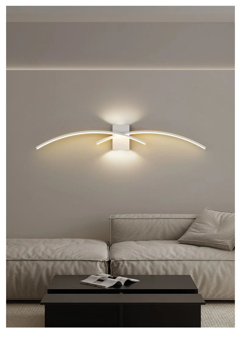 Modern Minimalist LED Wall Light Black White Interior Decoration Lamps Wall Lamp Living Room Up Down Light Indoor for Bed Room