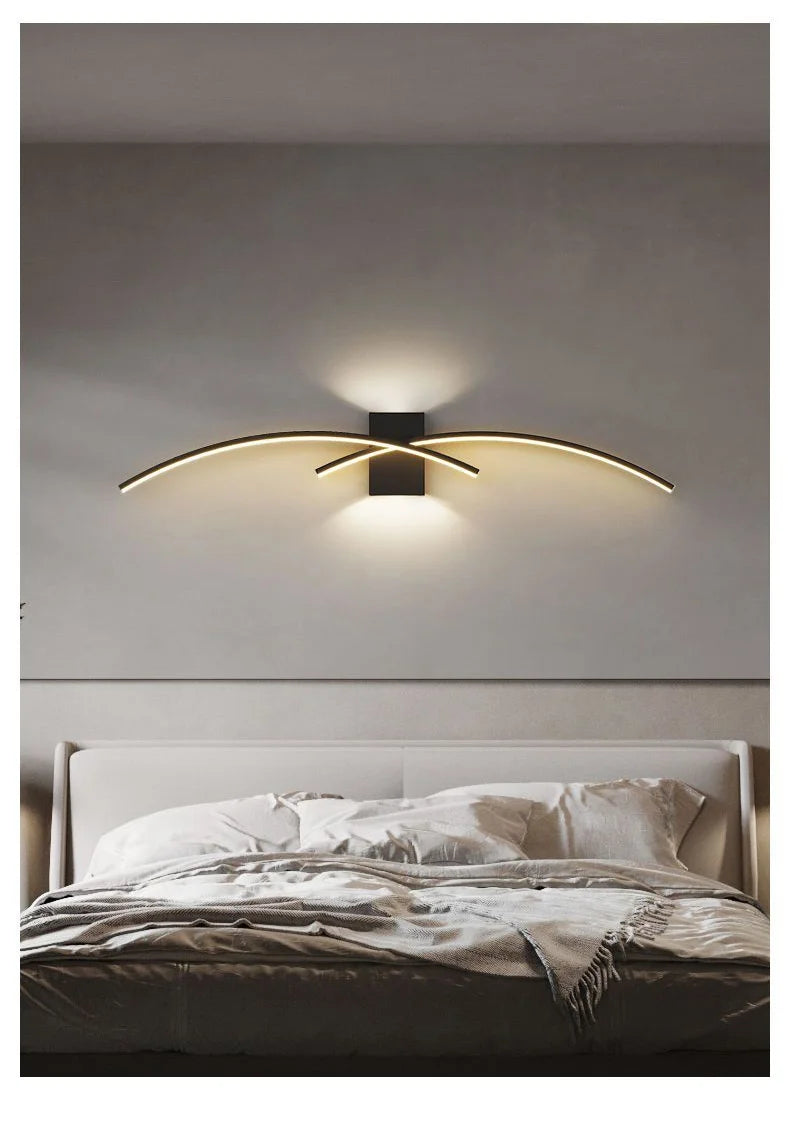 Modern Minimalist LED Wall Light Black White Interior Decoration Lamps Wall Lamp Living Room Up Down Light Indoor for Bed Room
