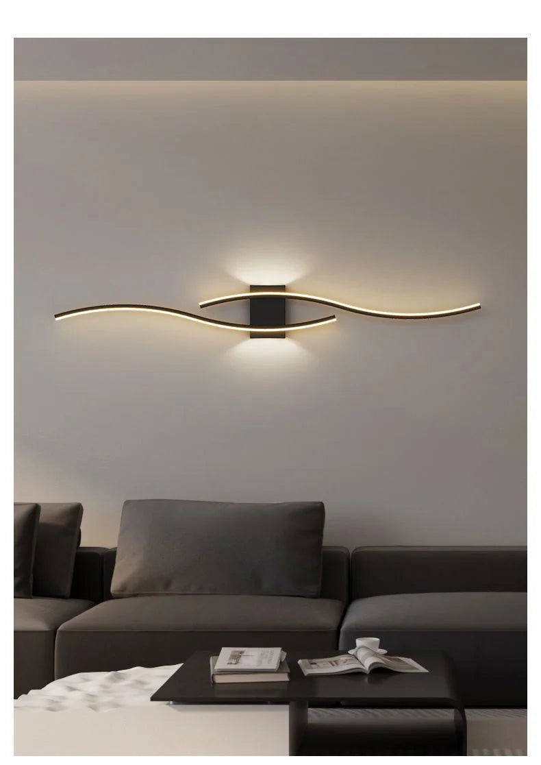 Modern Minimalist LED Wall Light Black White Interior Decoration Lamps Wall Lamp Living Room Up Down Light Indoor for Bed Room