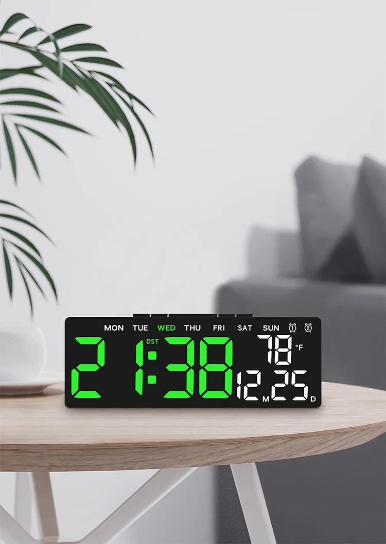 Digital Led Alarm Clock Temperature Date and Week Display Table Clock Night Mode Brightness Adjustable Electronic Alarm Clocks