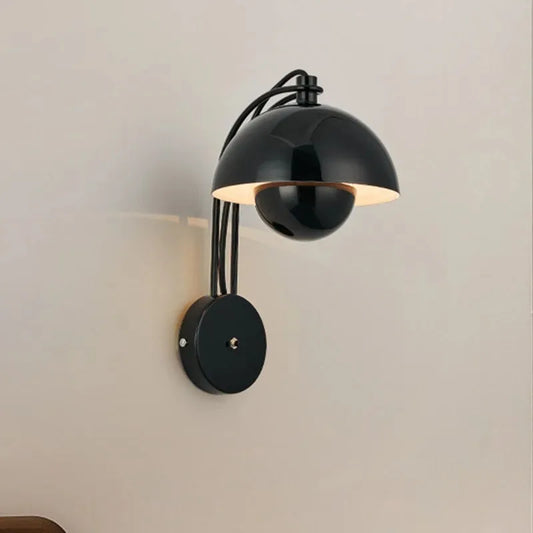 Minimalist Nordic LED Bud Wall Lamp with Multicolor Iron Sconce for Study Living Room Bedroom Bedside Home Decor