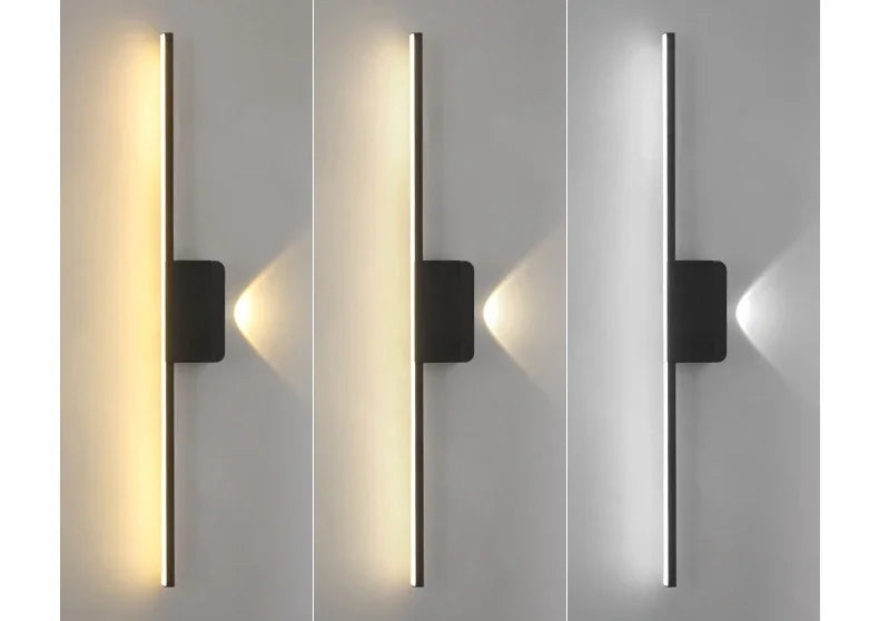 Modern Minimalist LED Wall Lamp Bedroom Bedside Long Strip Wall Sconces Living Room Sofa Background Home Indoor Lighting Fixture