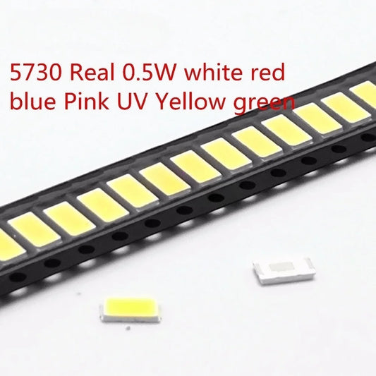 LAUBEI 100Pcs 5730-CW WW 0.5W-150Ma 50-55lm White Light 3000K 4000K 6000K 95000K SMD 5730 5630 LED 5730 diodes 3.2 - 3.4V