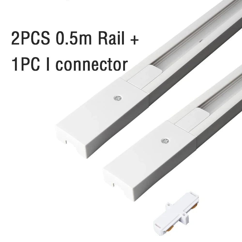 2 Wires Set LED Track Light AC220V-240V 12w 18W 24W Black Aluminum Track Lighting Rail Spot Led For Home Kitchen Clothing Shop