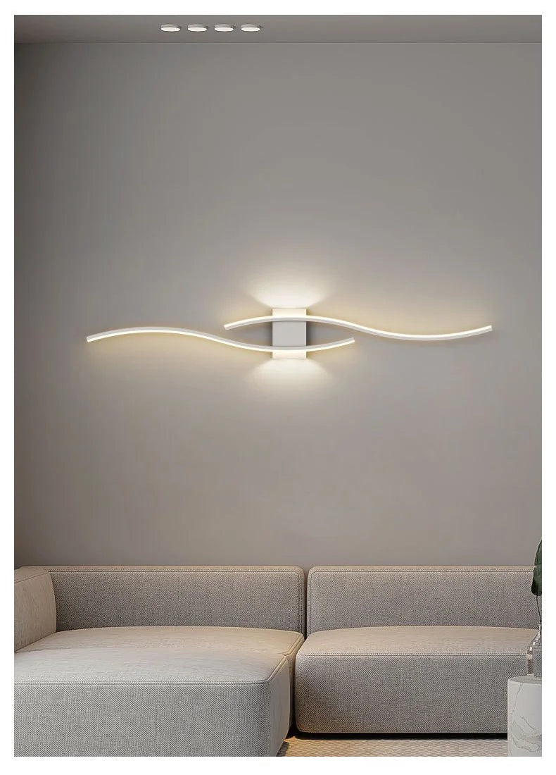 Modern Minimalist LED Wall Light Black White Interior Decoration Lamps Wall Lamp Living Room Up Down Light Indoor for Bed Room