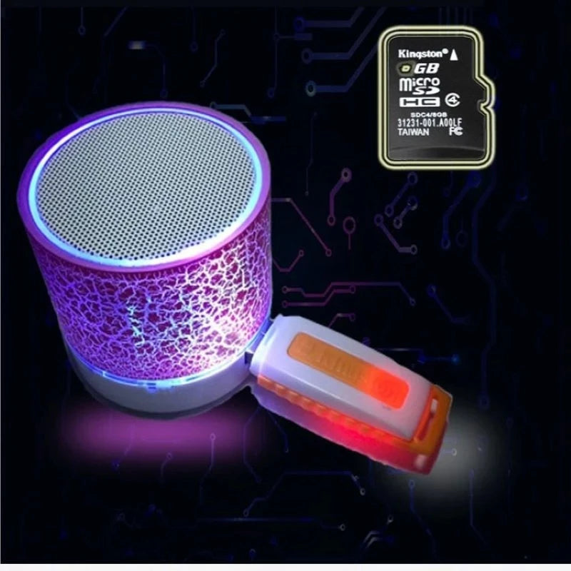 LED Light Crack Wirless Bluetooth Speaker Outdoor Sound Box Small Protable Speaker for All Smartphones MP3 Music Sound Column