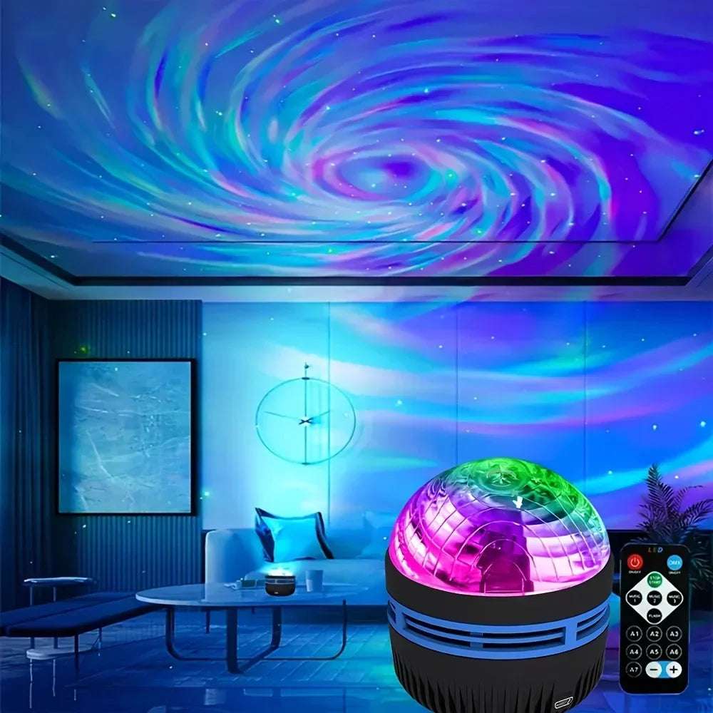 Galaxy Starry Sky LED Projector USB Powered Remote Control Night Light for Children’s Bedroom Christmas/Wedding Ambient Decor