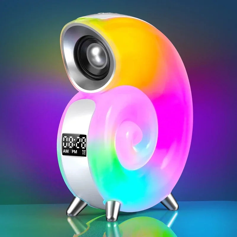 Bluetooth Speaker App Control RGB LED Night Light Lamp Alarm Clock Wireless Loudspeaker Music HiFi Stereo Sound Subwoofer Gift