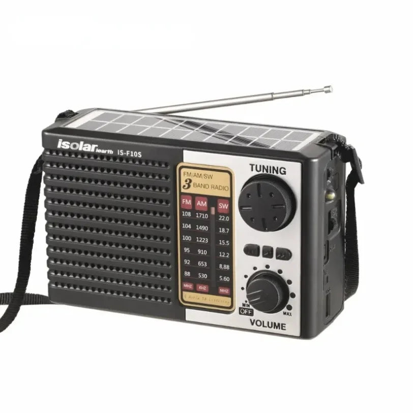 Wireless Bluetooth Speaker LED Flashlight FM AM SW Radio Solar Charging Emergency Radio TF Card Full Band High Sensitivity