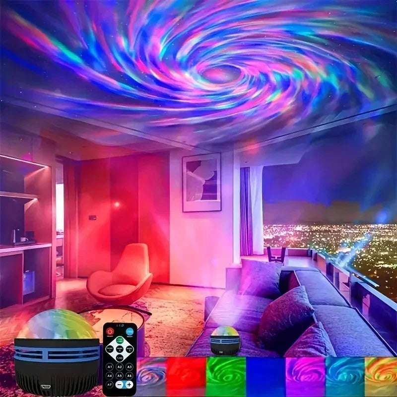 Galaxy Starry Sky LED Projector USB Powered Remote Control Night Light for Children’s Bedroom Christmas/Wedding Ambient Decor
