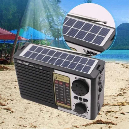Wireless Bluetooth Speaker LED Flashlight FM AM SW Radio Solar Charging Emergency Radio TF Card Full Band High Sensitivity