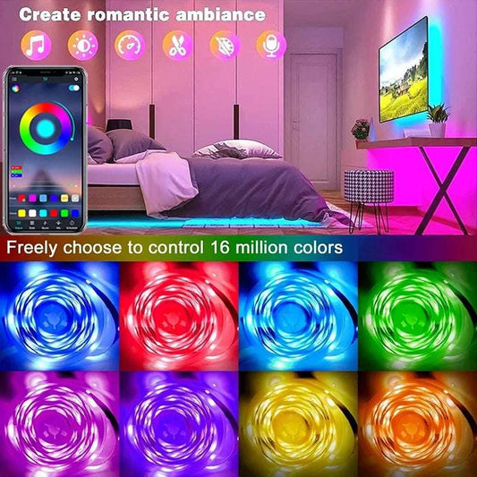 Bandes LED Multicolores pour la Maison - RGB USB 5V avec Contrôle Bluetooth/WiFi