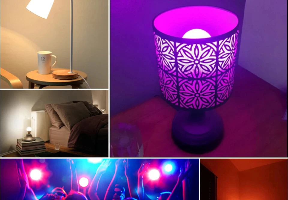 E27 LED Smart Bulb RGB Tuya Lamp Bluetooth APP Control Dimmable Ampoule LED Light Bulb 15W Home Bedroom Christmas Party Decor