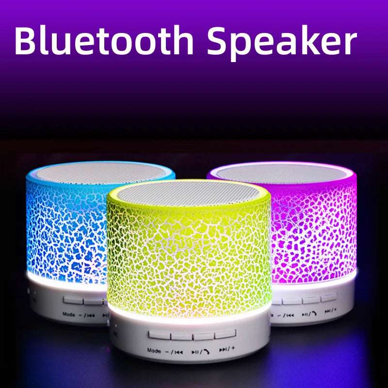LED Light Crack Wirless Bluetooth Speaker Outdoor Sound Box Small Protable Speaker for All Smartphones MP3 Music Sound Column