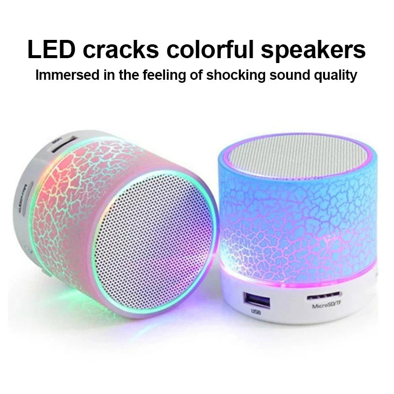 LED Light Crack Wirless Bluetooth Speaker Outdoor Sound Box Small Protable Speaker for All Smartphones MP3 Music Sound Column