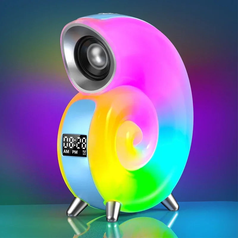Bluetooth Speaker App Control RGB LED Night Light Lamp Alarm Clock Wireless Loudspeaker Music HiFi Stereo Sound Subwoofer Gift
