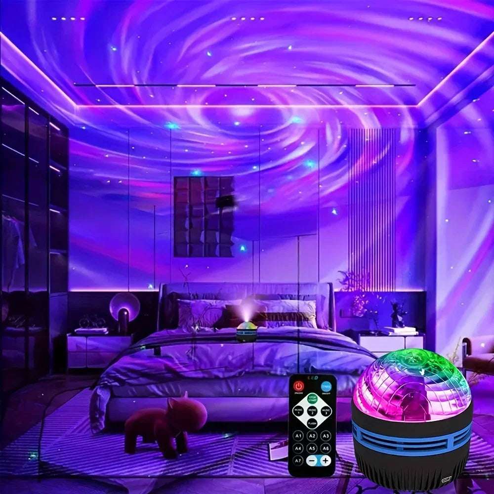 Galaxy Starry Sky LED Projector USB Powered Remote Control Night Light for Children’s Bedroom Christmas/Wedding Ambient Decor