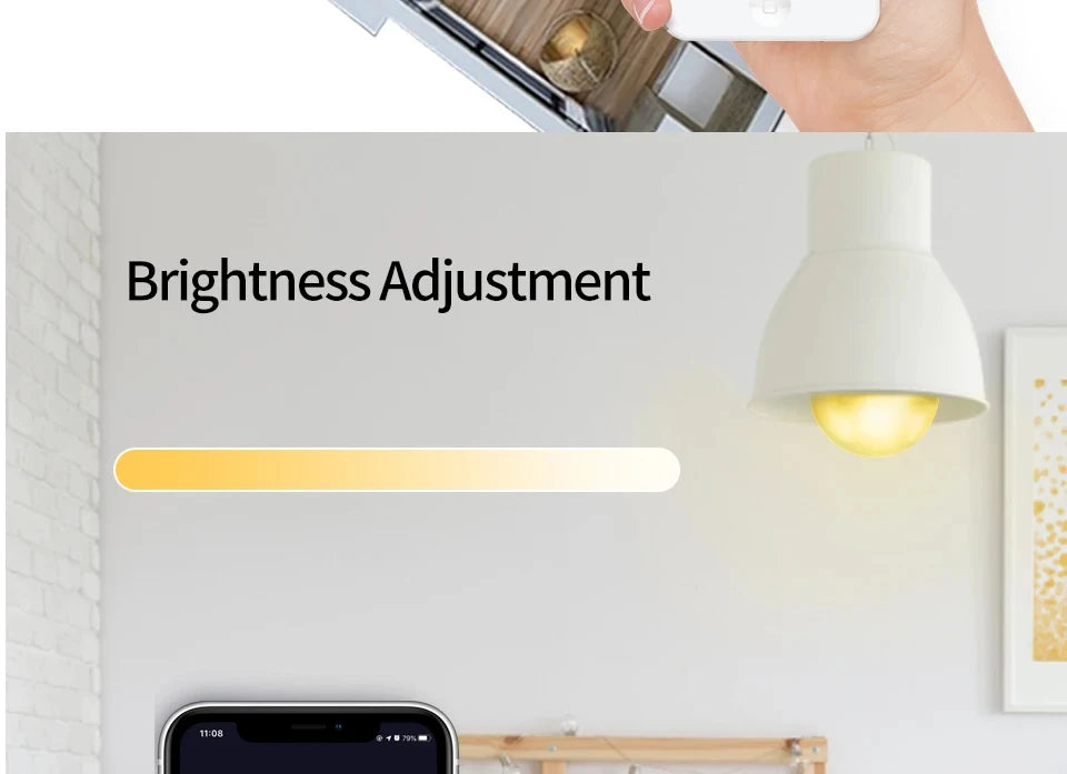 E27 LED Smart Bulb RGB Tuya Lamp Bluetooth APP Control Dimmable Ampoule LED Light Bulb 15W Home Bedroom Christmas Party Decor