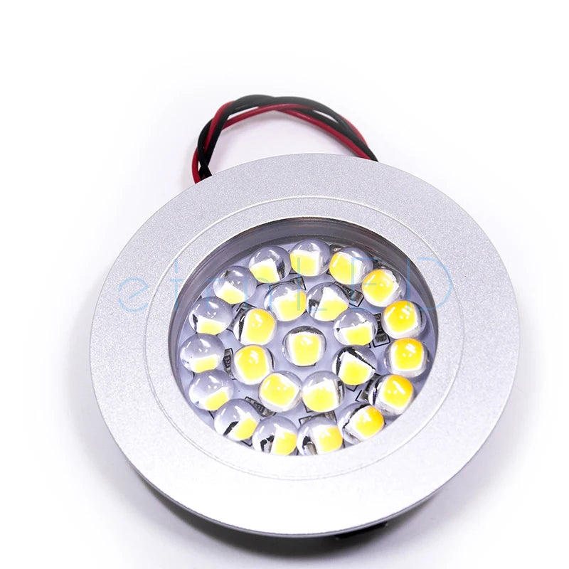 etrnLED Ceiling Led Spot Light Round Mini Focus 12V Ultra Thin Dimmable Built In Lamps Indoor Home Showcase Cabinet Downlight