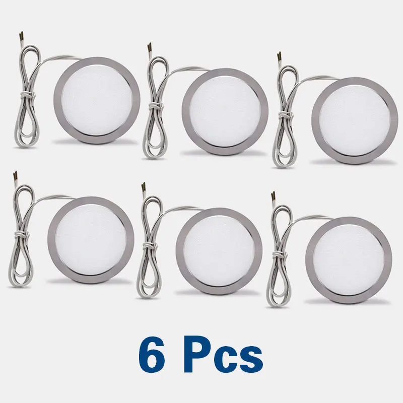 1/3/6pcs LED Cabinet Light 3W 5W DC12V 24V Cupboard Lamp Indoor Lighting for Under Kitchen Cabinet Home Wardrobe Showcase Decor