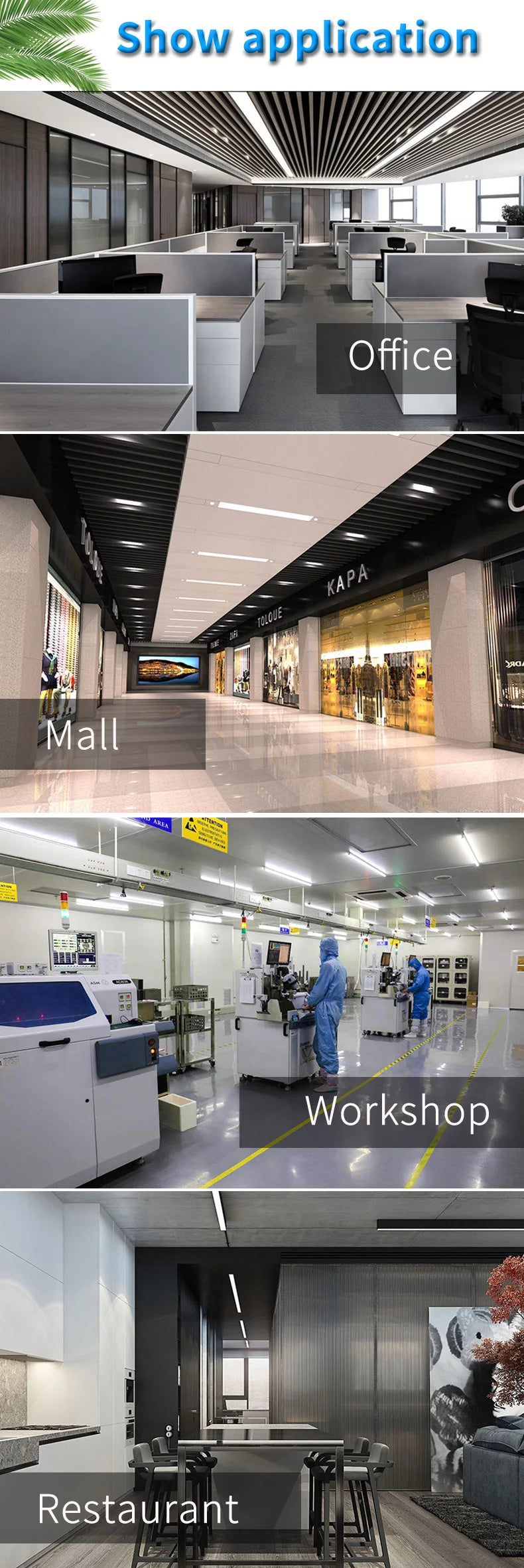 Led Tube Light 85-265v 10W 20W Led Bar Lamp 30/50CM Tube Ceiling Wall Lamps Home Indoor Lighting Fixture For Kitchen Bedroom