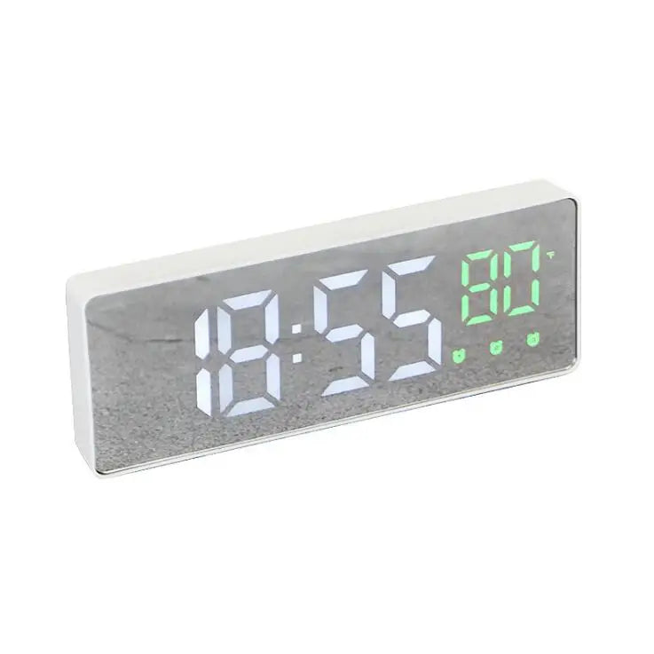 LED Digital Alarm Clock Temperature Date Display Snooze USB Desktop Mirror LED Clocks for Living Room Decoration