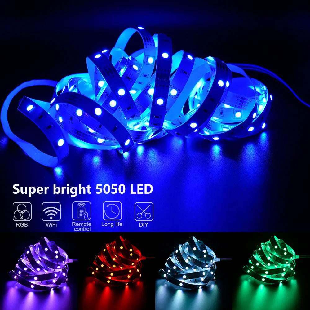 Bandes LED Multicolores RGB 5050 - Éclairage Décoratif Ultra-Lumineux pour la Maison