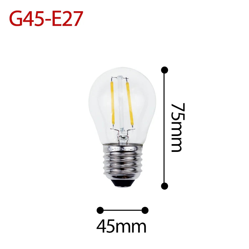 Retro Vintage LED Edison Lamp Bulb E27 E14 LED Filament light 220V 8W 6W 4W 2W Vintage Candle Light Ampoule Incandescent Bulb