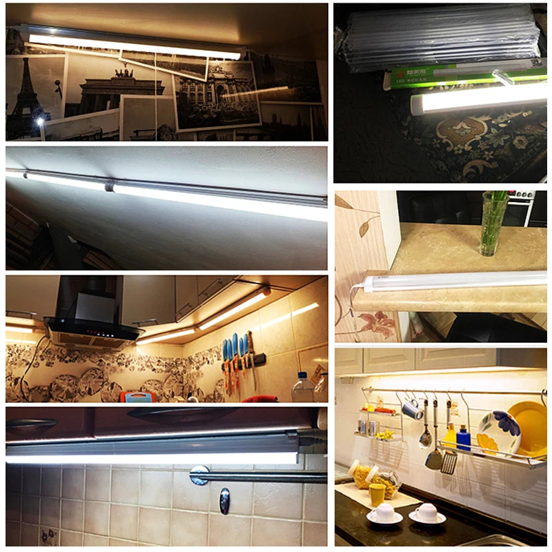 Led Tube Light 85-265v 10W 20W Led Bar Lamp 30/50CM Tube Ceiling Wall Lamps Home Indoor Lighting Fixture For Kitchen Bedroom
