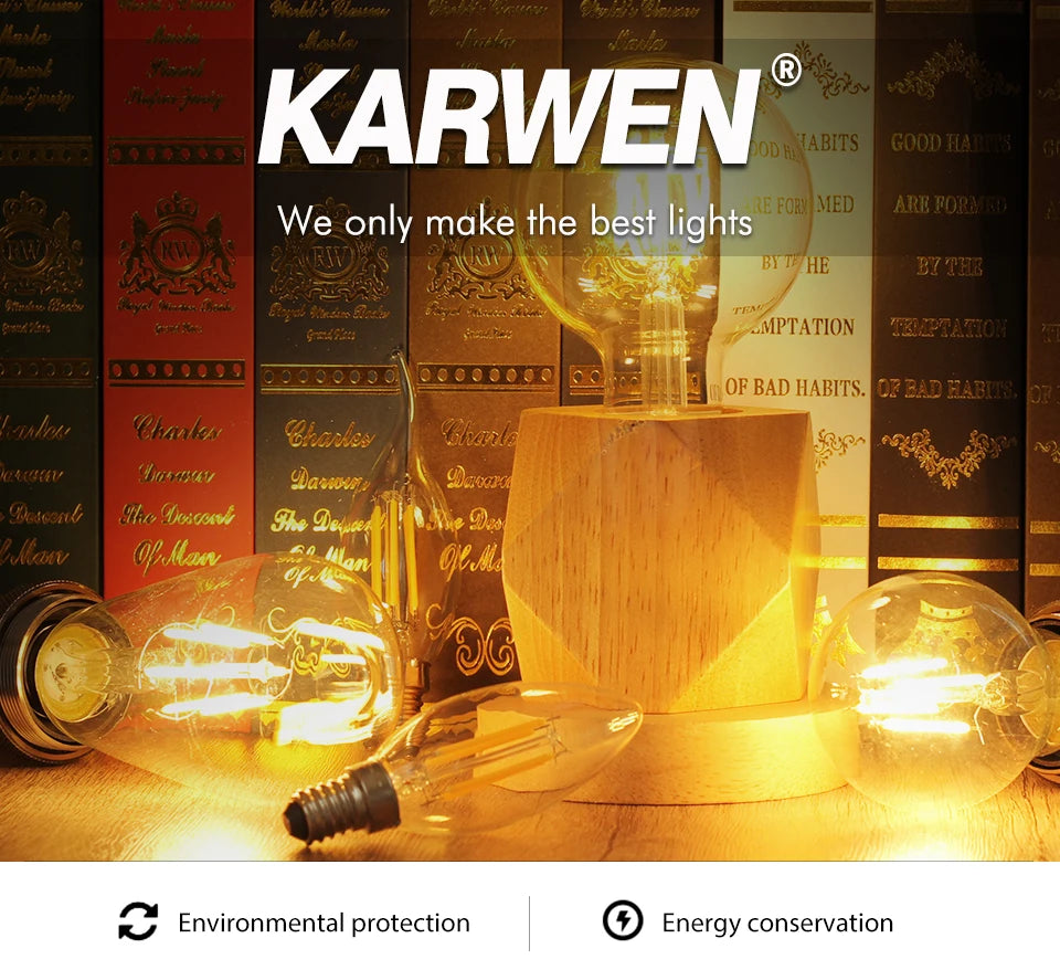 Retro Vintage LED Edison Lamp Bulb E27 E14 LED Filament light 220V 8W 6W 4W 2W Vintage Candle Light Ampoule Incandescent Bulb