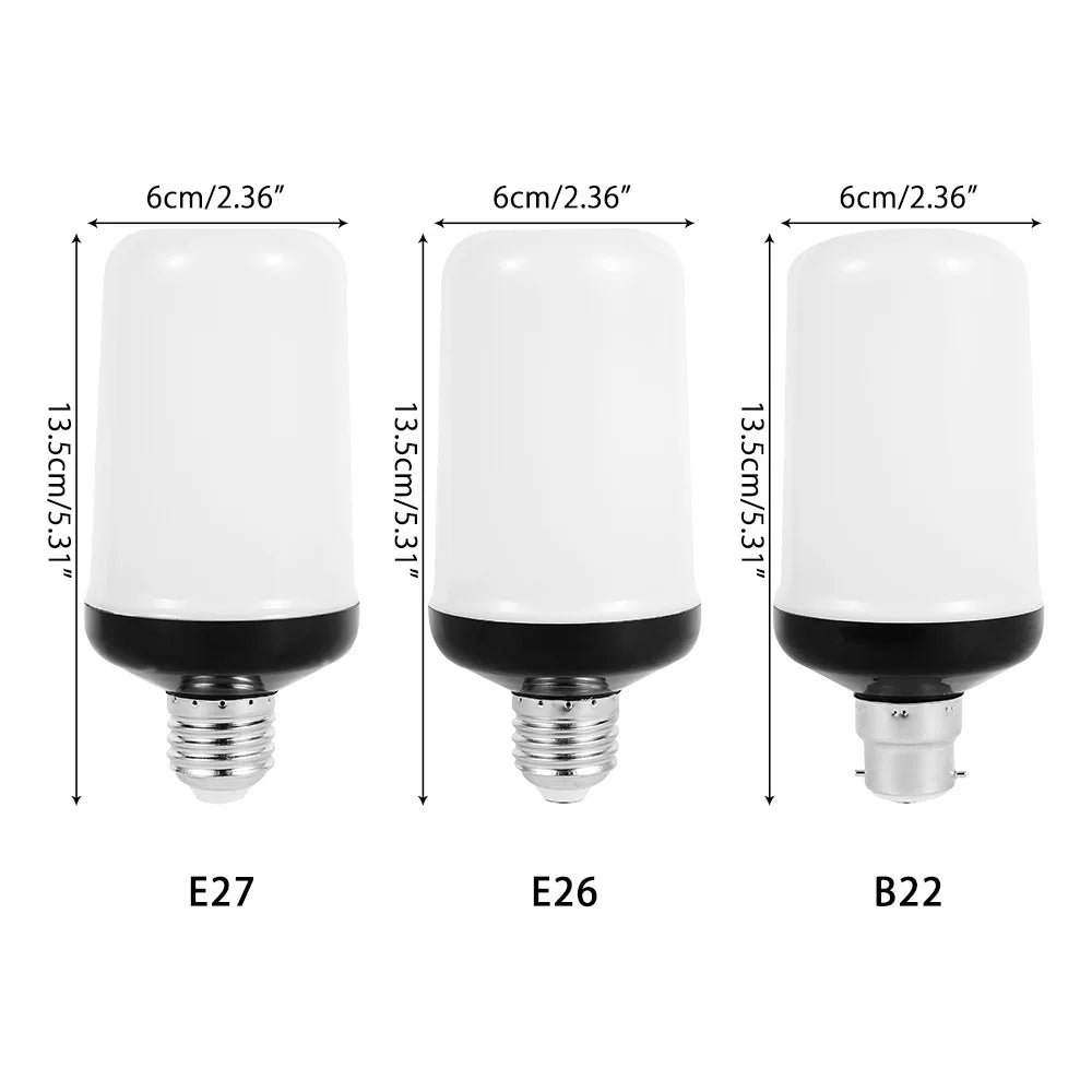 B22 E27 LED Flame Light Bulbs 4 Modes Party LED Flame Effect Light Simulation Fire Lights Bulb KTV Festival Garden Decor light