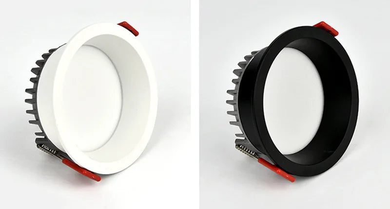 Dimmable Anti-glare Recessed LED Downlight Lamp 5W 7W 9W 12W 20W 85-265V  Ceiling Spot Panel Bulbs Round For Home Lighting