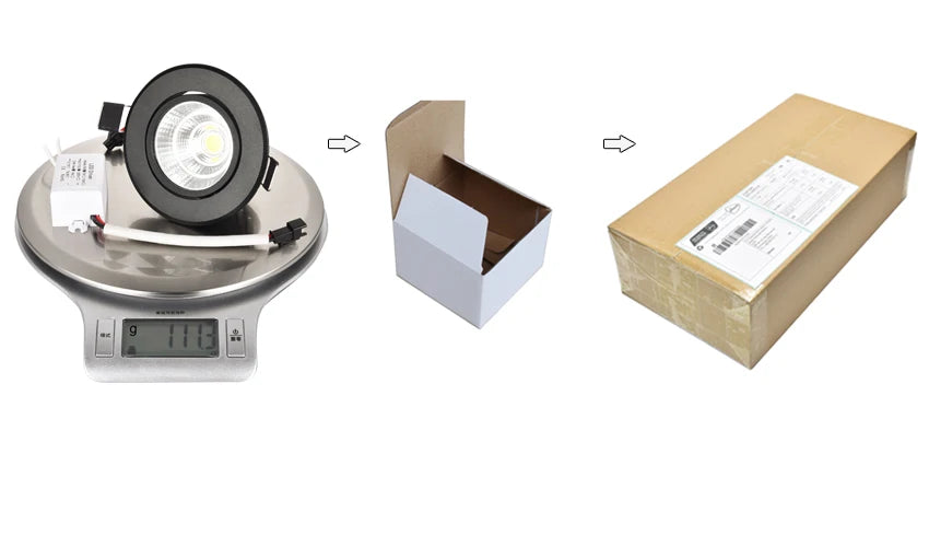 COB Spot LED Light Cut Hole 70mm 90mm Reccesed Downlight Middle Szie For Home Celing 20 square meters suggest 10-15pcs