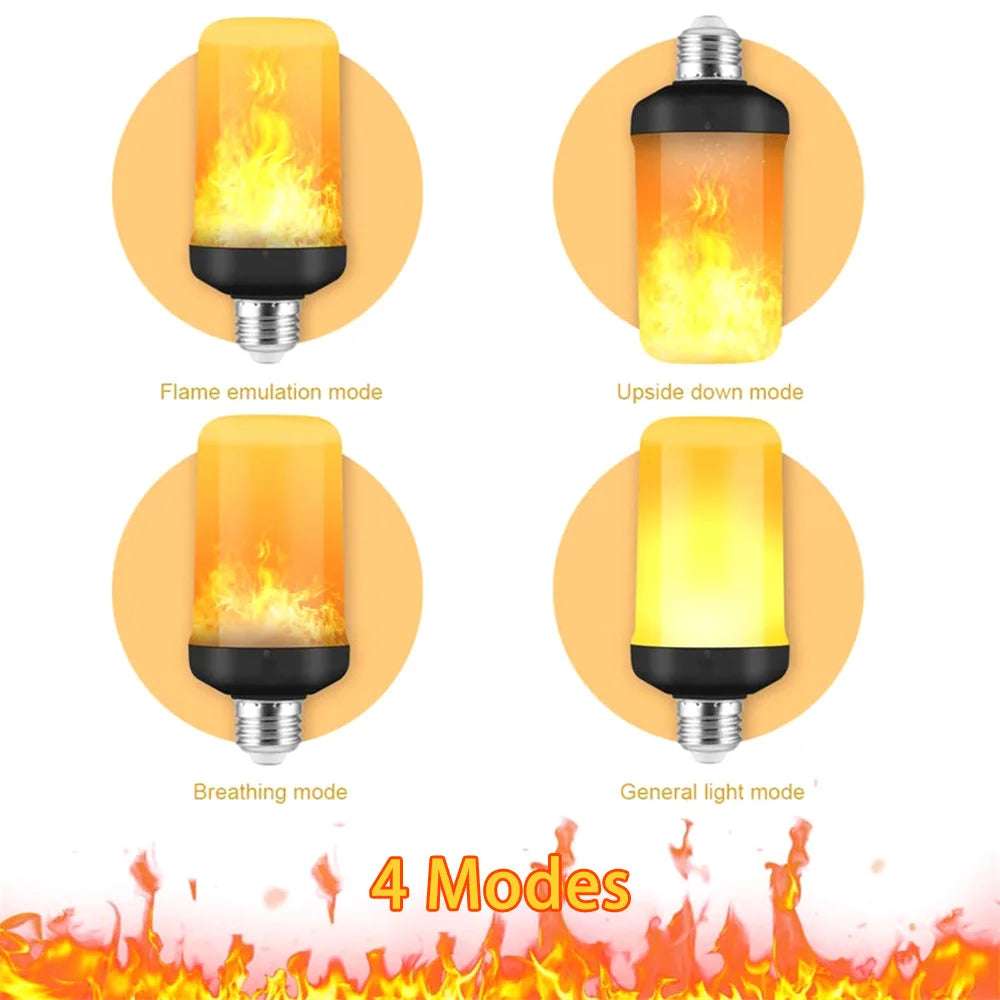 B22 E27 LED Flame Light Bulbs 4 Modes Party LED Flame Effect Light Simulation Fire Lights Bulb KTV Festival Garden Decor light