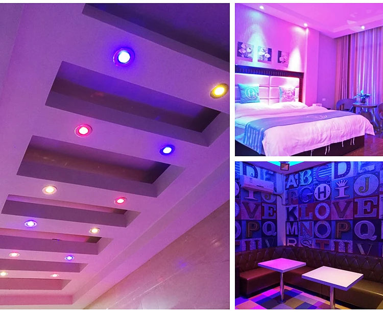 LED Panel Lamp 5w 7w 9w 12w 18w Downlight 220V Thick Aluminum indoor party bar ktv light Lamps Color Recessed LED Spot Lighting