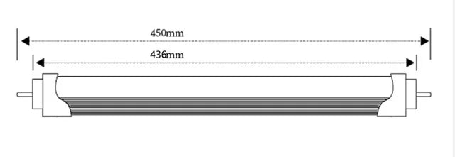 T8 LED Tube Lights 1ft 1.5ft G13 Bin pin LED Lamps  85-265V Warm white