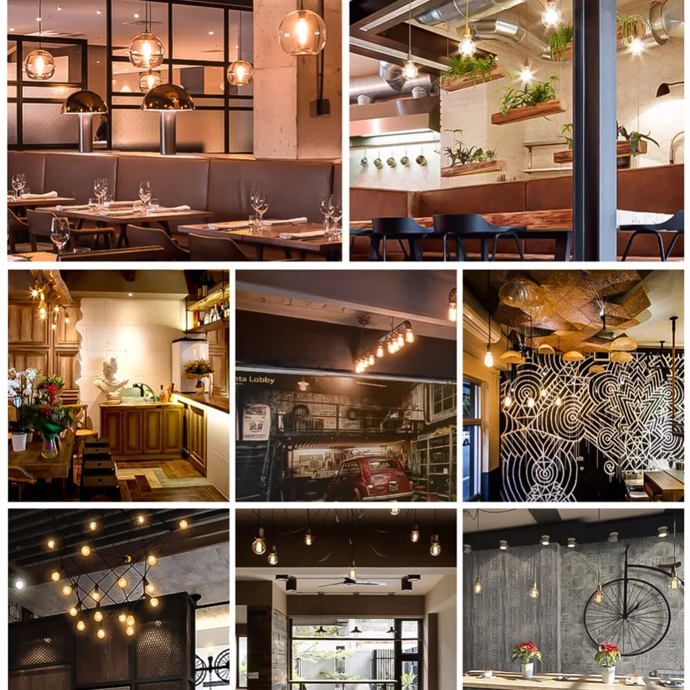 Retro Vintage LED Edison Lamp Bulb E27 E14 LED Filament light 220V 8W 6W 4W 2W Vintage Candle Light Ampoule Incandescent Bulb