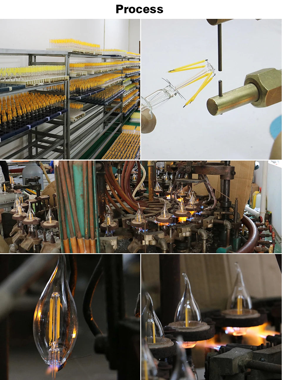 Retro Vintage LED Edison Lamp Bulb E27 E14 LED Filament light 220V 8W 6W 4W 2W Vintage Candle Light Ampoule Incandescent Bulb