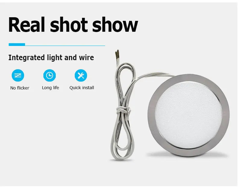 1/3/6pcs LED Cabinet Light 3W 5W DC12V 24V Cupboard Lamp Indoor Lighting for Under Kitchen Cabinet Home Wardrobe Showcase Decor