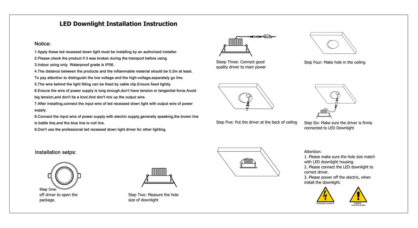 COB Spot LED Light Cut Hole 70mm 90mm Reccesed Downlight Middle Szie For Home Celing 20 square meters suggest 10-15pcs