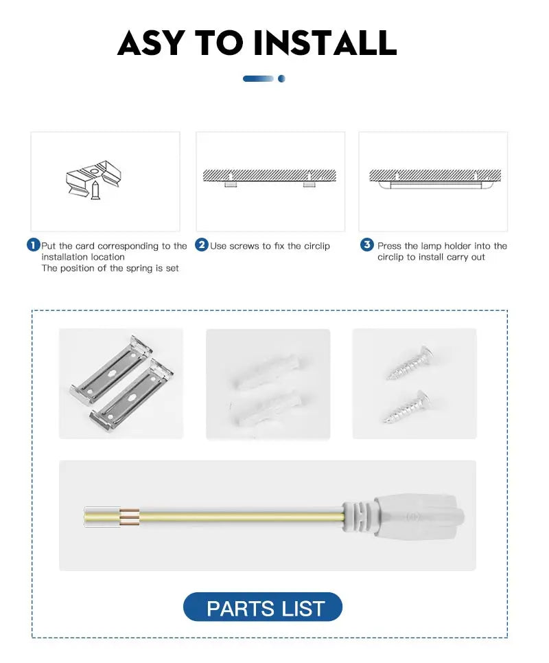 Led Tube Light 85-265v 10W 20W Led Bar Lamp 30/50CM Tube Ceiling Wall Lamps Home Indoor Lighting Fixture For Kitchen Bedroom
