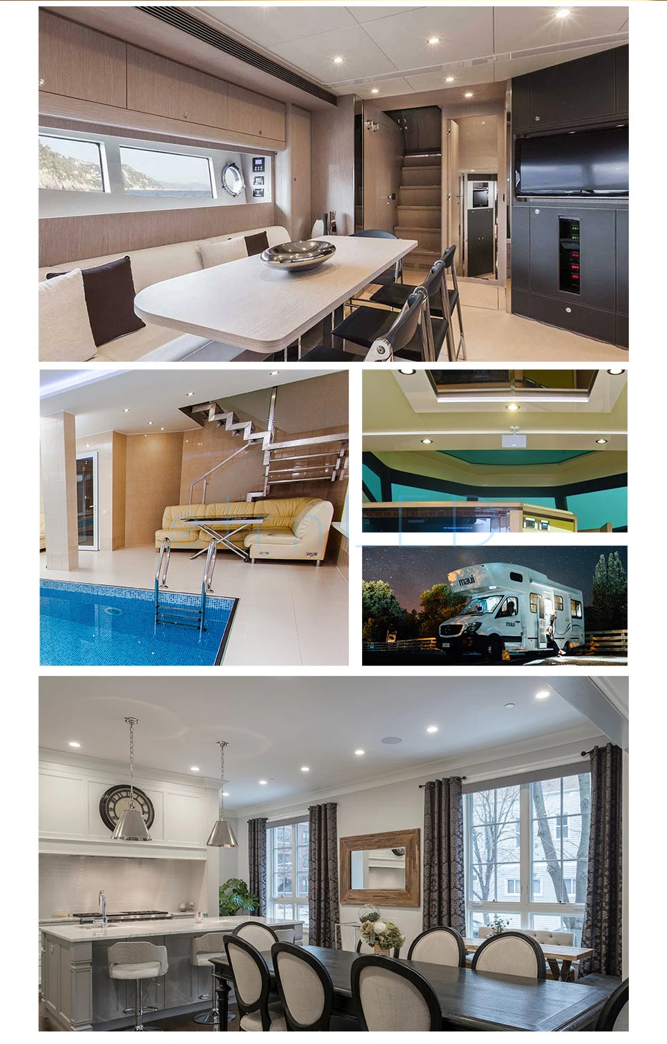 etrnLED Ceiling Led Spot Light Round Mini Focus 12V Ultra Thin Dimmable Built In Lamps Indoor Home Showcase Cabinet Downlight