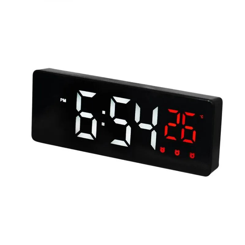 LED Digital Alarm Clock Temperature Date Display Snooze USB Desktop Mirror LED Clocks for Living Room Decoration