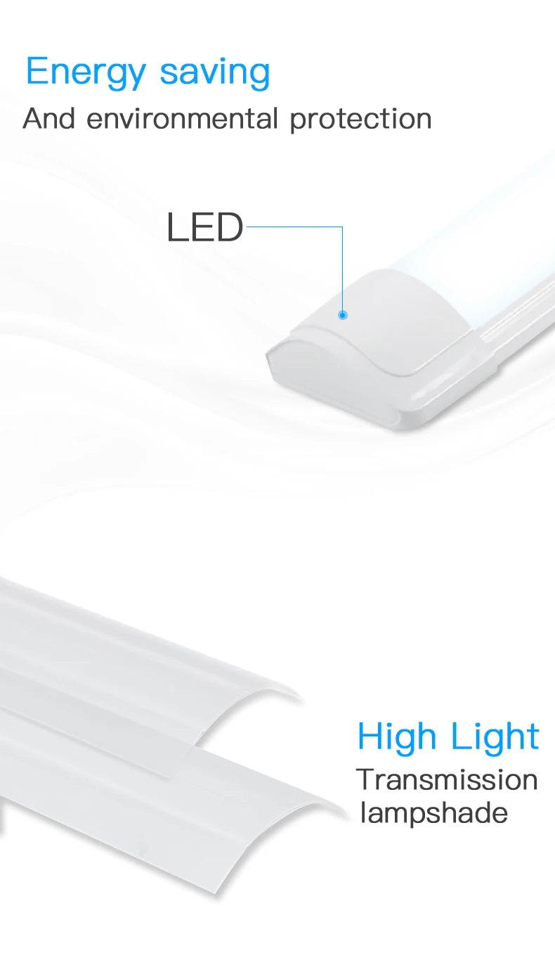 Led Tube Light 85-265v 10W 20W Led Bar Lamp 30/50CM Tube Ceiling Wall Lamps Home Indoor Lighting Fixture For Kitchen Bedroom